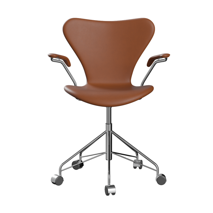 3217 Syver kontorstol, fuldpolsteret læder