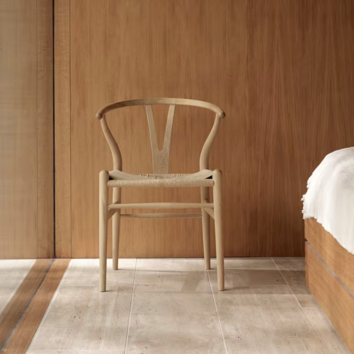 CH24 Y-Stol, Carl Hansen & Søn, Spisebordsstol, sæbebehandlet eg, lyst træ