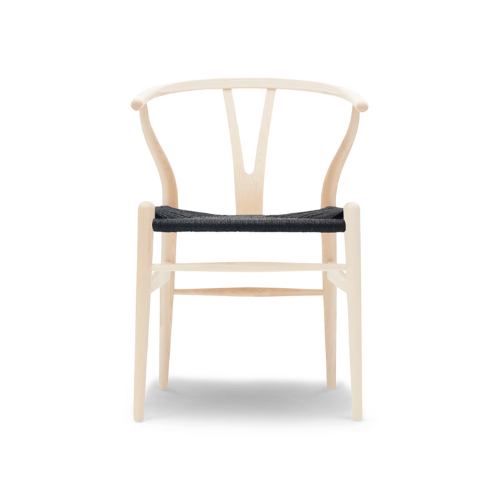 CH24 y-stol med sort flet i farven saebebehandlet ask