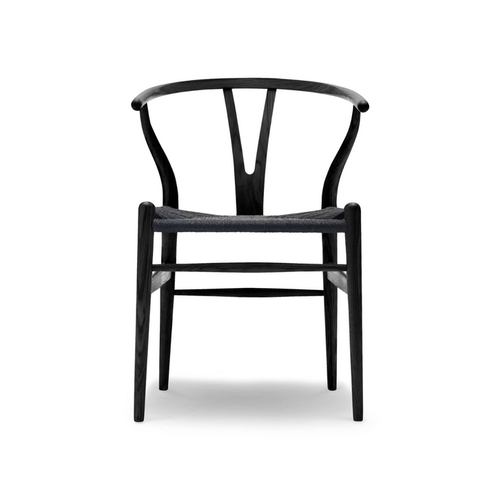 CH24 y-stol med sort flet i sortmalet eg