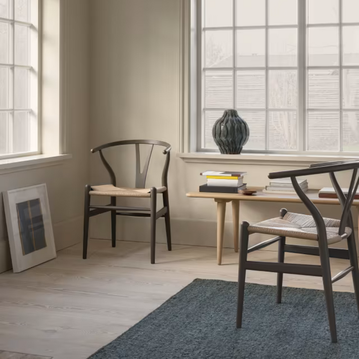 CH24 Y-stol softmalet, naturflet, soft clay, grå, brun