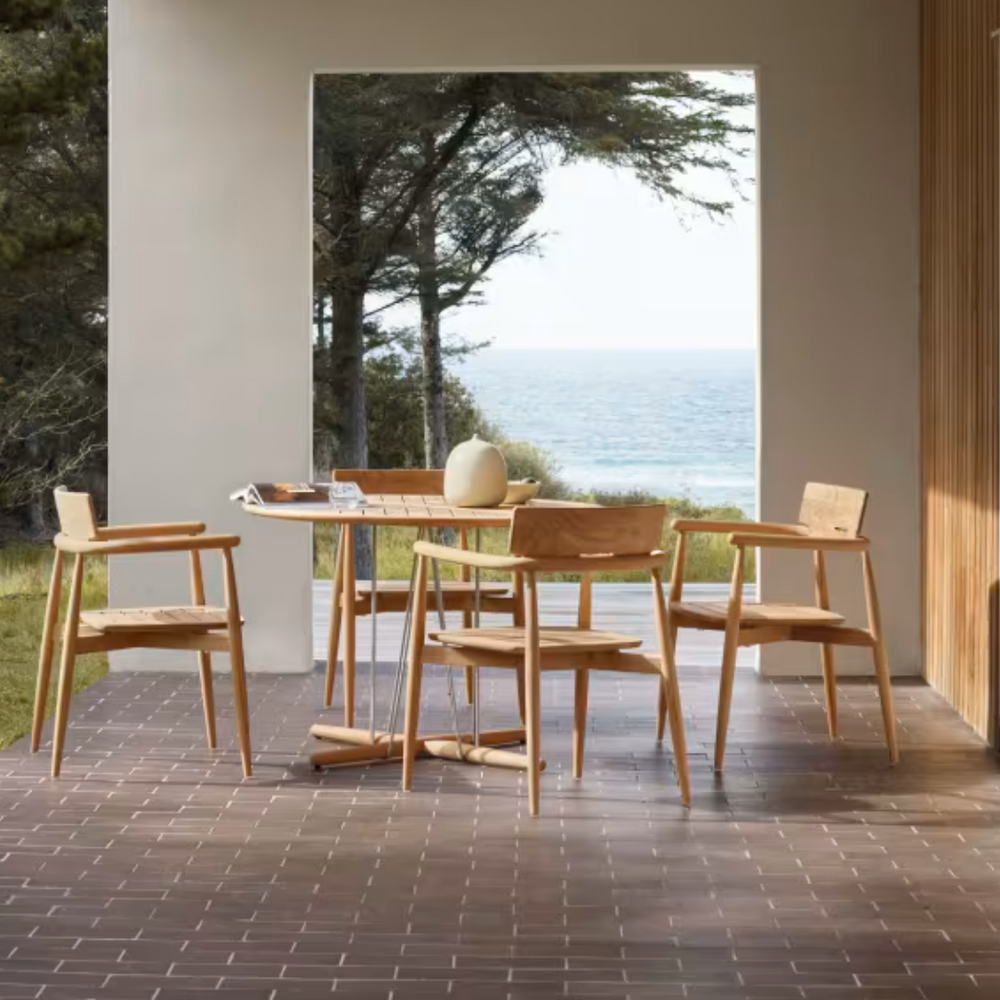 EOO8 Outdoor Spisebordstol havestol i ikonisk dansk design, havesæt