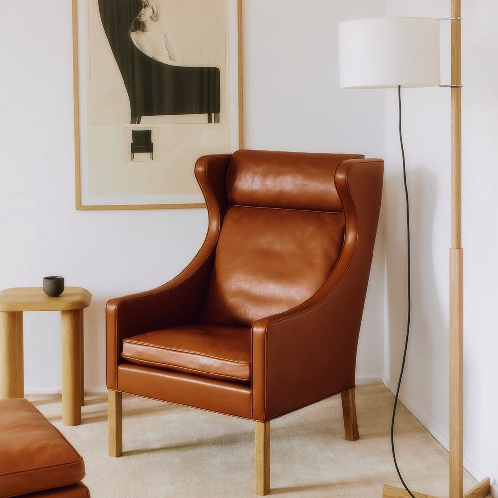 Fredericia Furnitures Øreklapstol designet af Børge Mogensen.