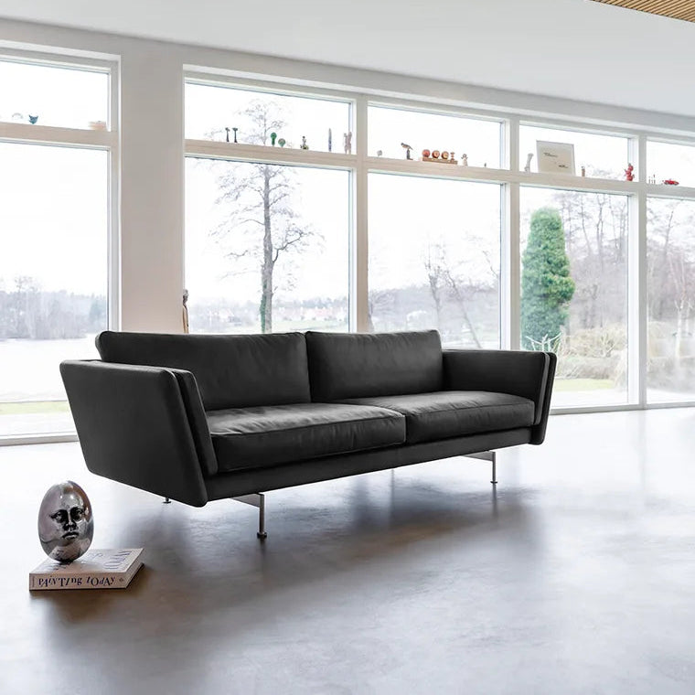 MH Grasp sofa i gefion læder i farven sort i XL