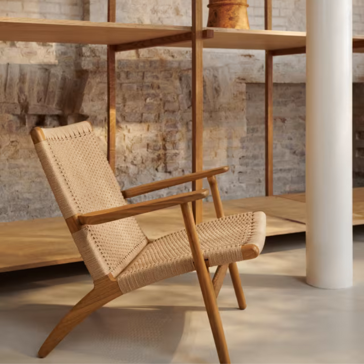 Hans J. Wegner stol, håndflettet design fra Carl Hansen & Søn