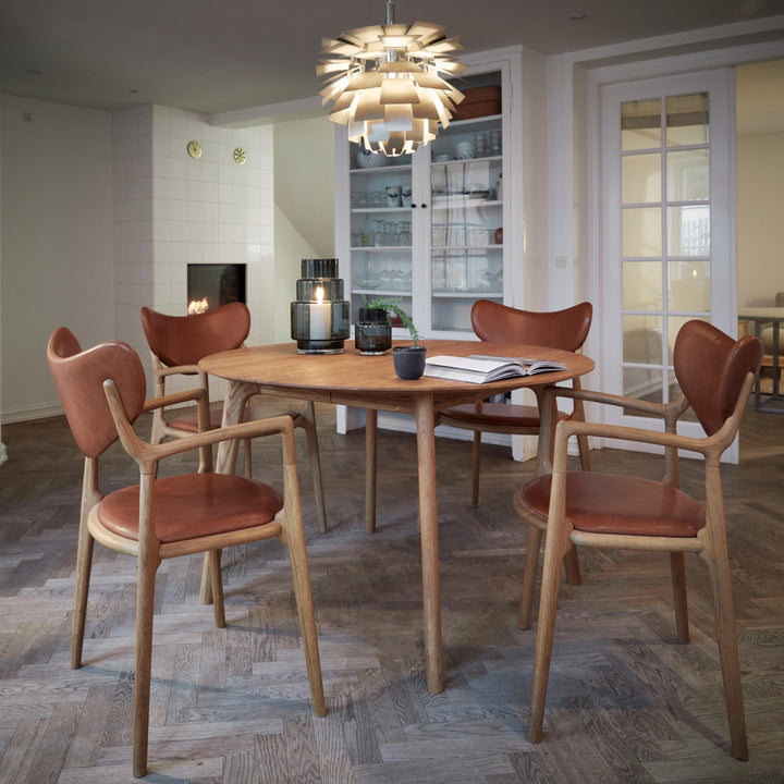 Salon rundt spisebord med udtræk