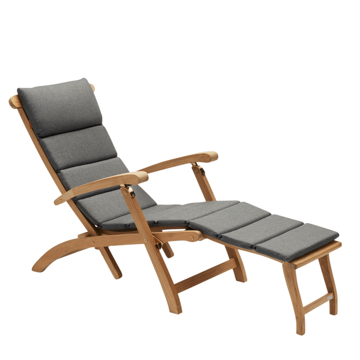 Fritz Hansen Skagerak steamer solseng liggestol med hynde i charcoal