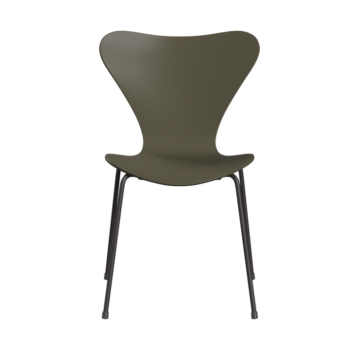 Syver stol af Arne Jacobsen fra Fritz Hansen i bronze og olive green