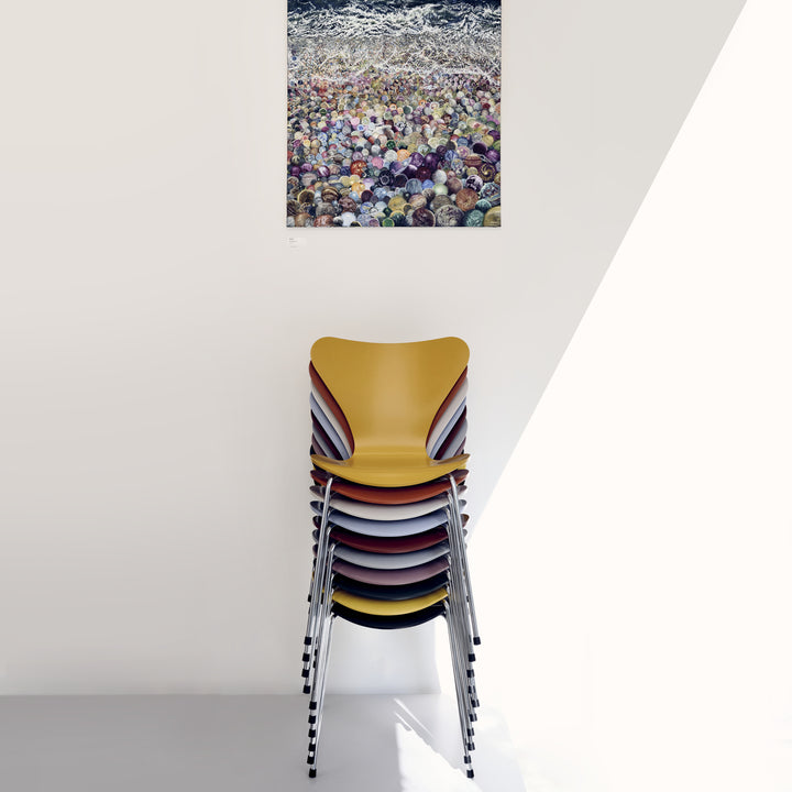 Syver stol af Arne Jacobsen fra Fritz Hansen alle farver