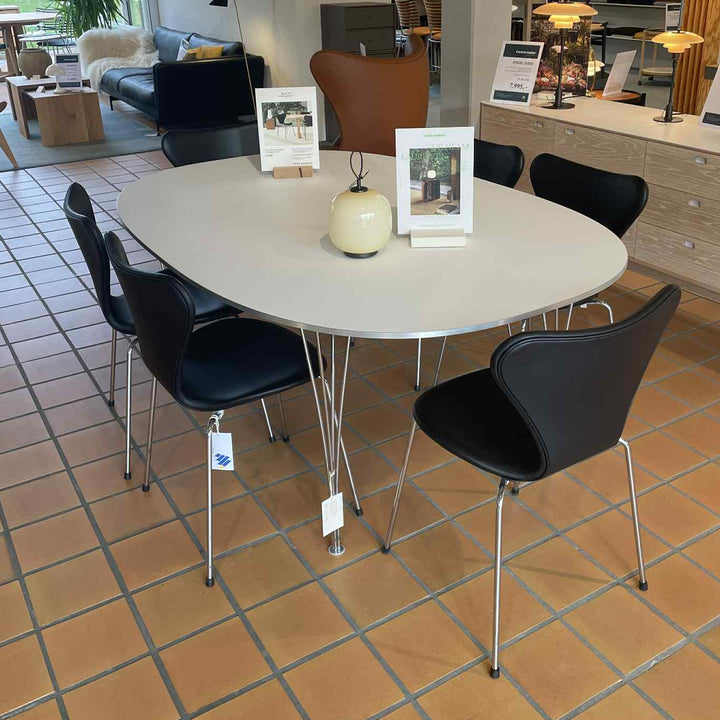 3107 6 stk. Syver spisebordsstole fra Fritz Hansen - Udstillingsmodel