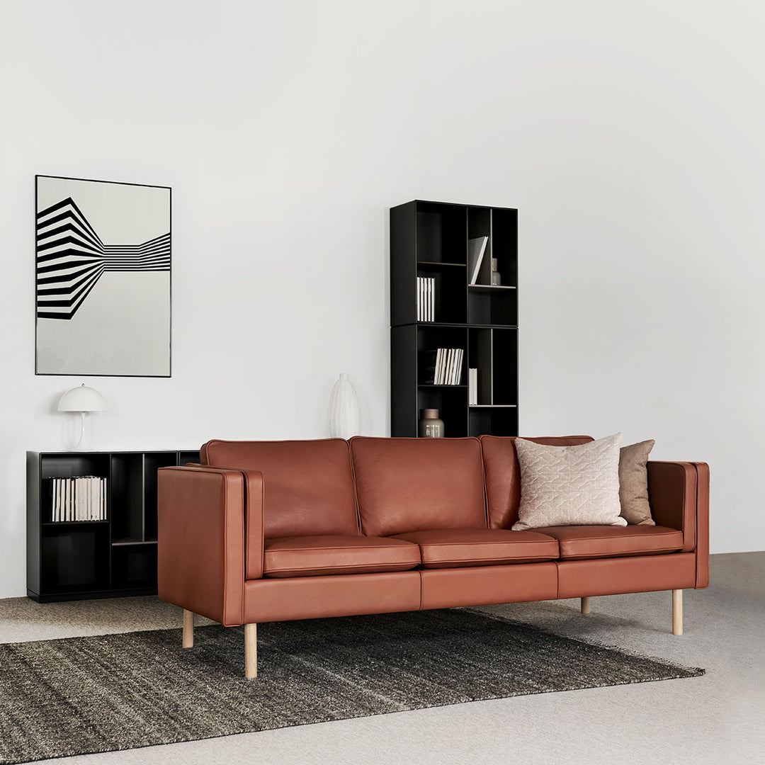 MH212 sofa fra Mogens Hansen i farven cognac læder