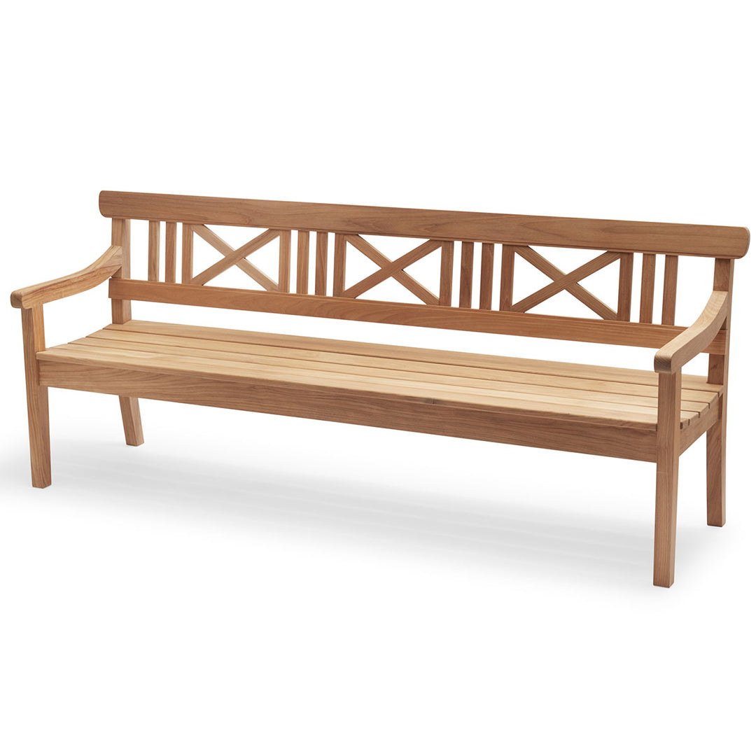 Havebænk fra Carl Hansen & Søn - Fåes med hynde og i flere størrelser. Model Drachmann 200