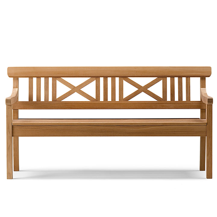 Havebænk fra Carl Hansen & Søn - Fåes med hynde og i flere størrelser. Model Drachmann