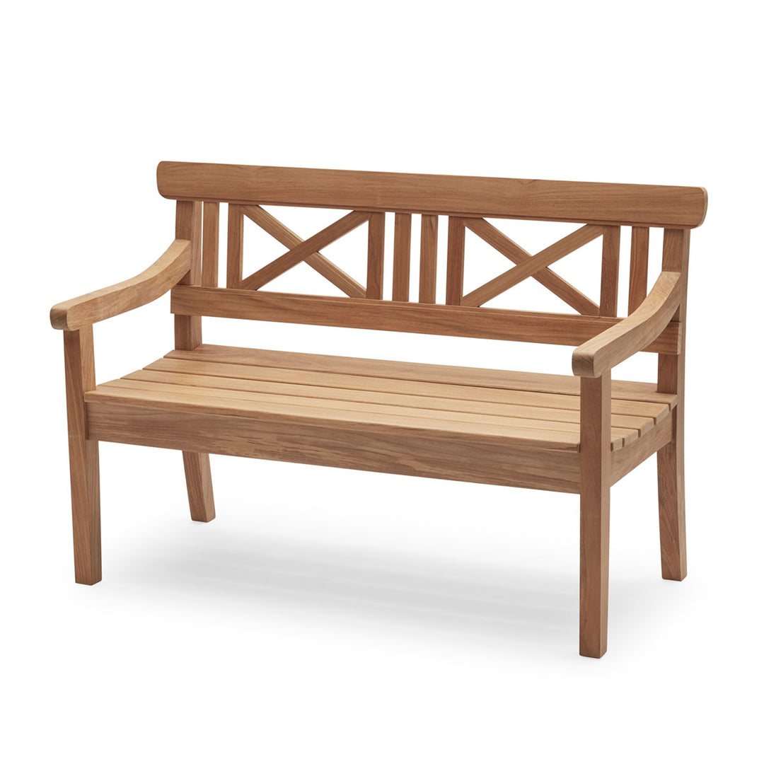 Havebænk fra Carl Hansen & Søn - Fåes med hynde og i flere størrelser. Model Drachmann