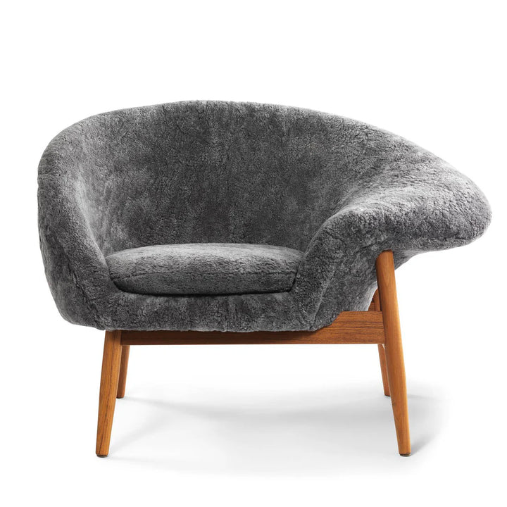 Fried Egg loungestol, sheepskin