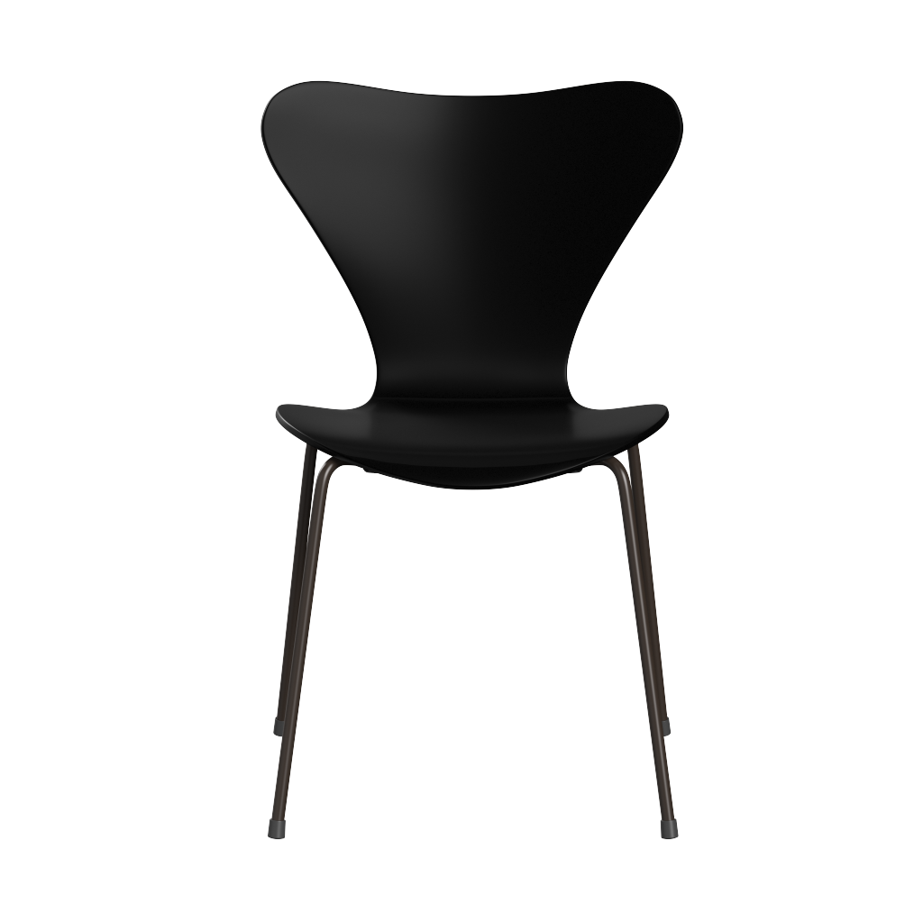 Syver stol af Arne Jacobsen fra Fritz Hansen i bronze og sort