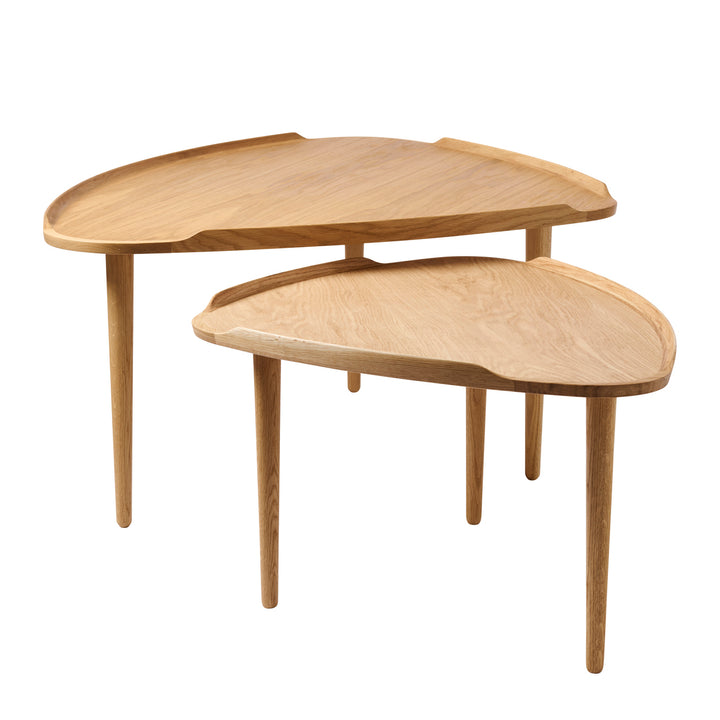 No. 55 sofabord sæt fra Aakjaer Furniture naturolieret egetræ