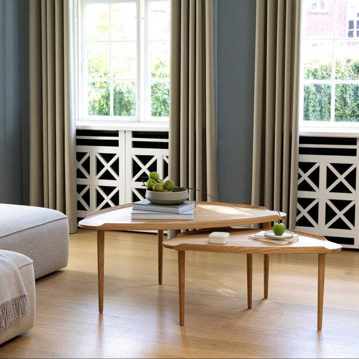 No. 55 sofabord sæt fra Aakjaer Furniture i naturolie stue
