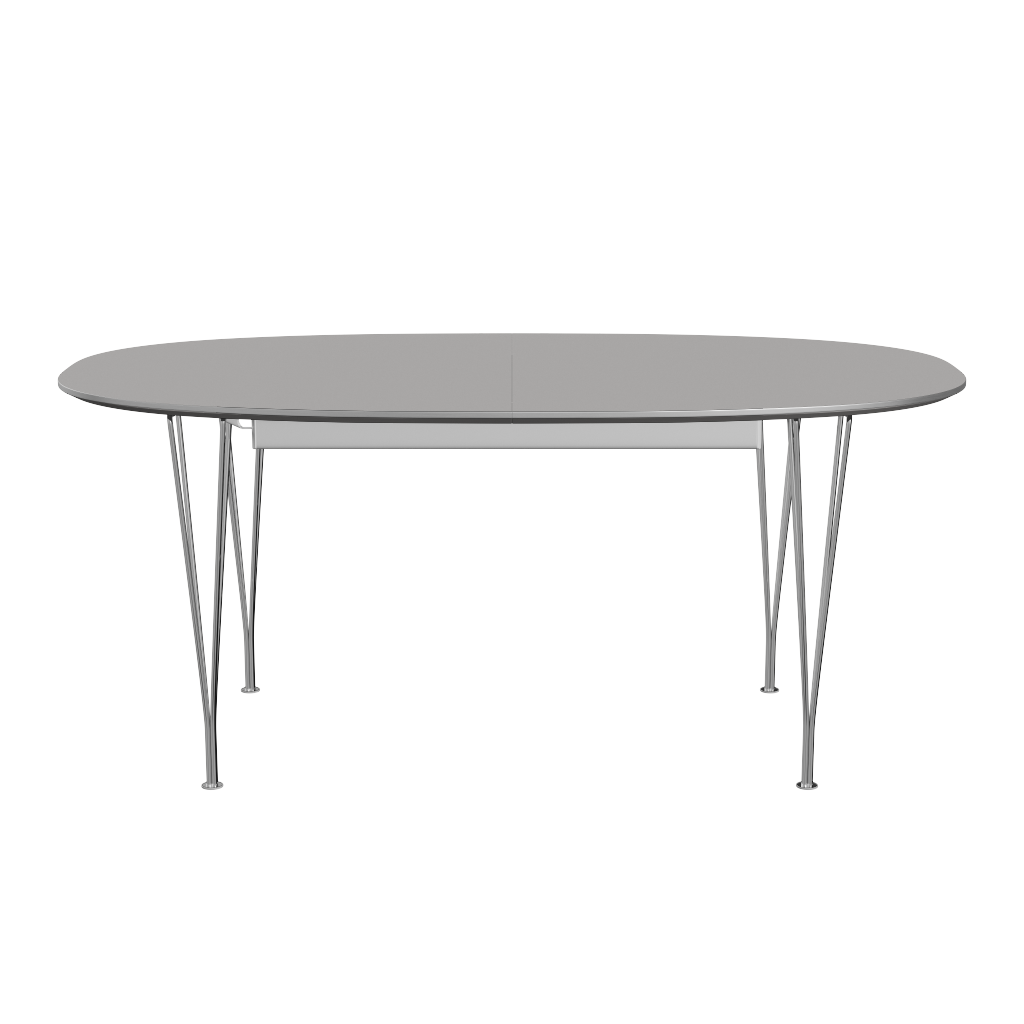 Piet Hein udtræksspisebord fra Fritz Hansen lysgrå