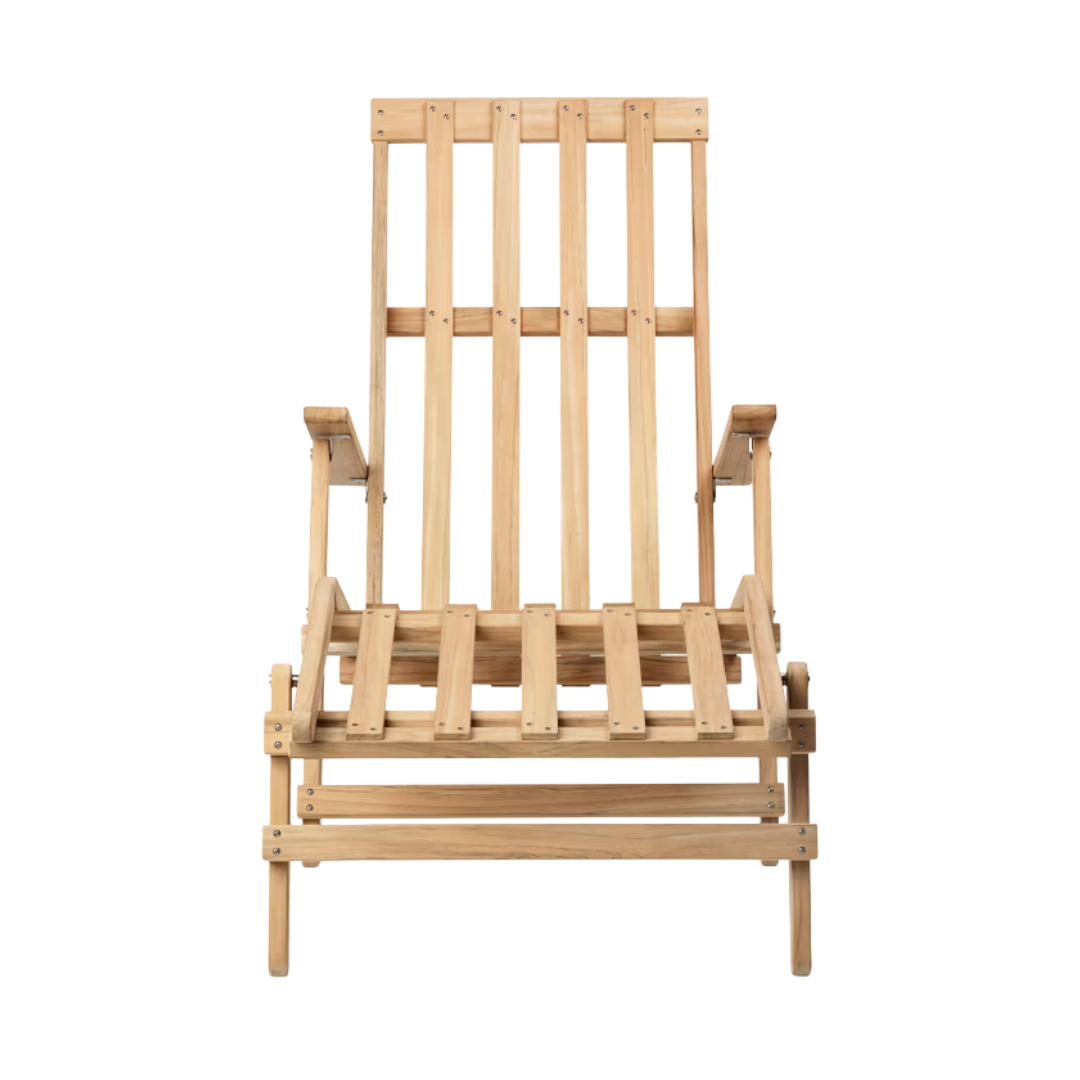 BM5565 solstol liggestol fra Carl Hansen i massivt træ uden hynde