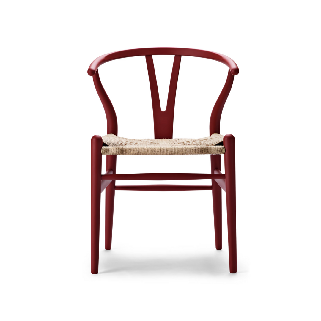 CH24 Y-stol softmalet, naturflet, soft red brown, rød, bordeaux