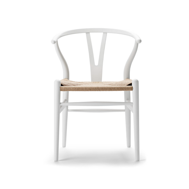 CH24 Y-stol softmalet, naturflet, soft white, hvid