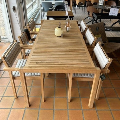 Carl Hansen & Søn havesæt, bord + 6 stole inkl. hynder - Udstillingsmodel