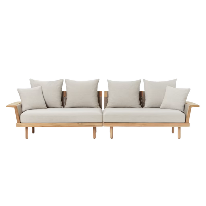 Carl Hansen & Søn havesofa 4.pers. i teak med vejrbestandigt polster