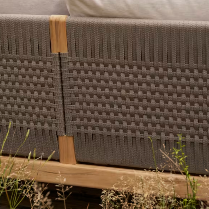 EOOS 6 pers. havesofa fra Carl Hansen & Søn i teak med slidstærke hynder