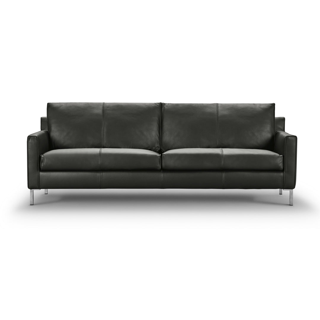 Streamline 3-personers sofa fra Eilersen i mørkt læder