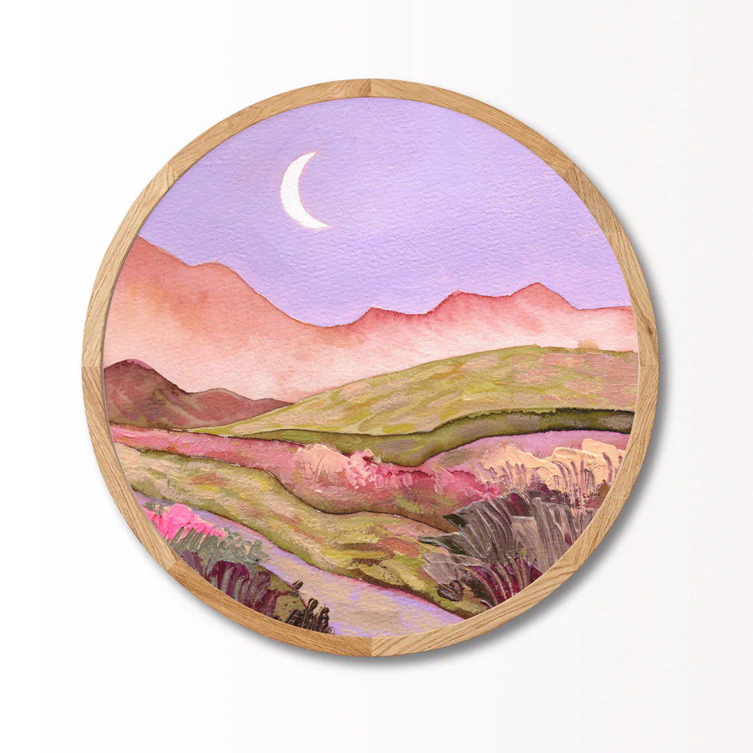 Moon over the flowery fields rundt billede