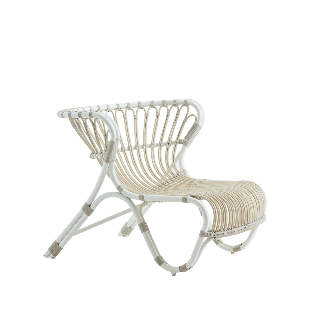 Fox loungestol fra Sika Design i hvid bambus