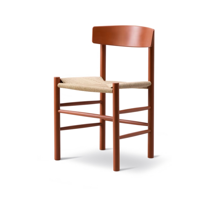 Klassisk J39 spisebordsstol fra Fredericia Furniture med Sæde i naturflet. Stolen er designet af Børge Mogensen. 