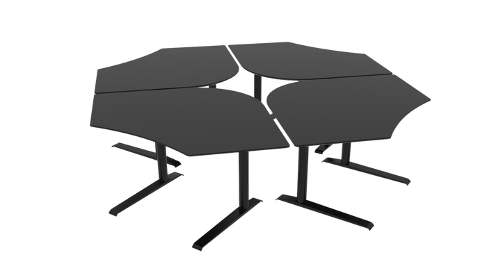 Quadro el-skrivebord til kontor og erhverv fra Cube Design 