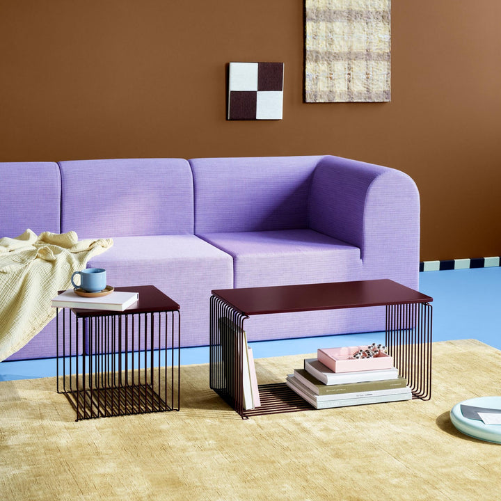 Panton Wire extended og single designet af Verner Panton fra Montana i black red, bordeaux