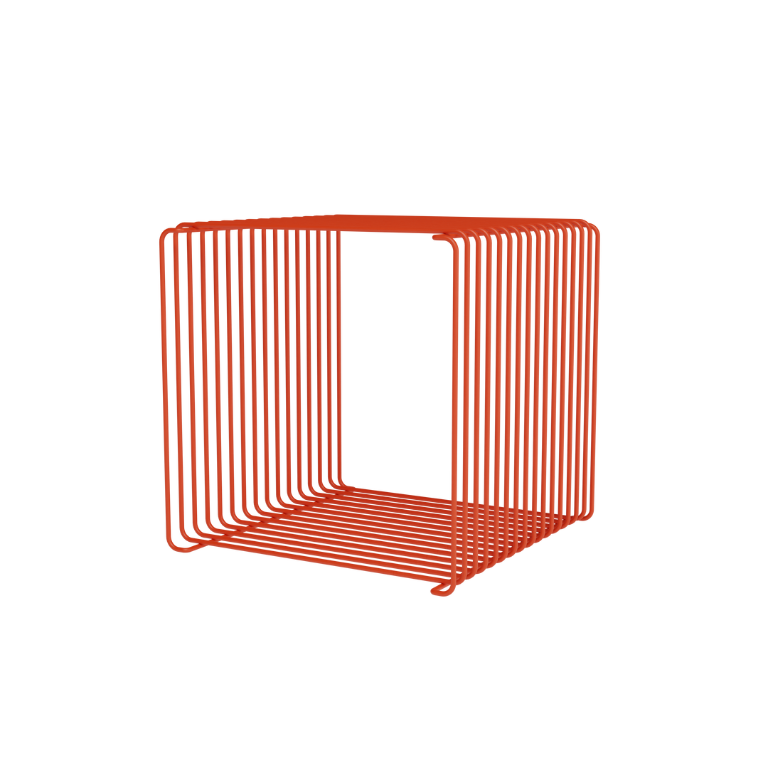 Panton Wire single fra Montana designet af Verner Panton i farven Rosehip, rød