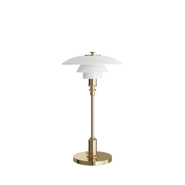 PH 2-1 bordlampe fra Louis Poulsen af Poul Henningsen i messing
