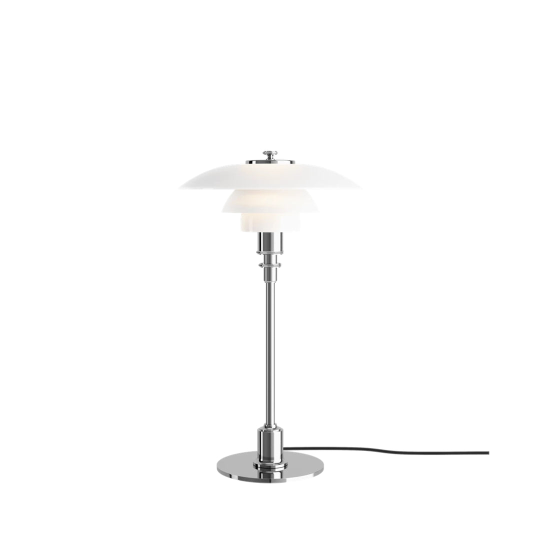 PH 3/2 bordlampe fra Louis Poulsen i krom