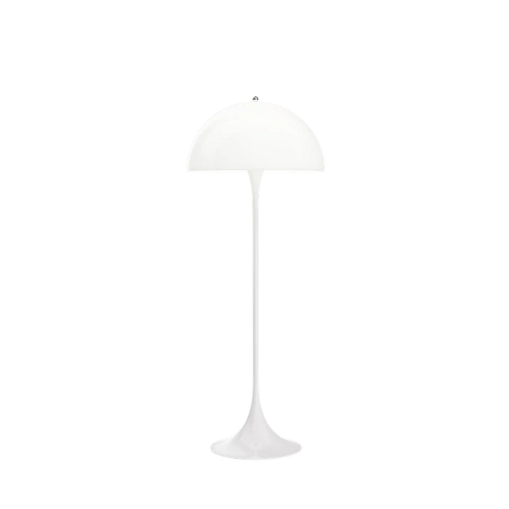 Panthella gulvlampe designet af Verner Panton for Louis Poulsen i hvid