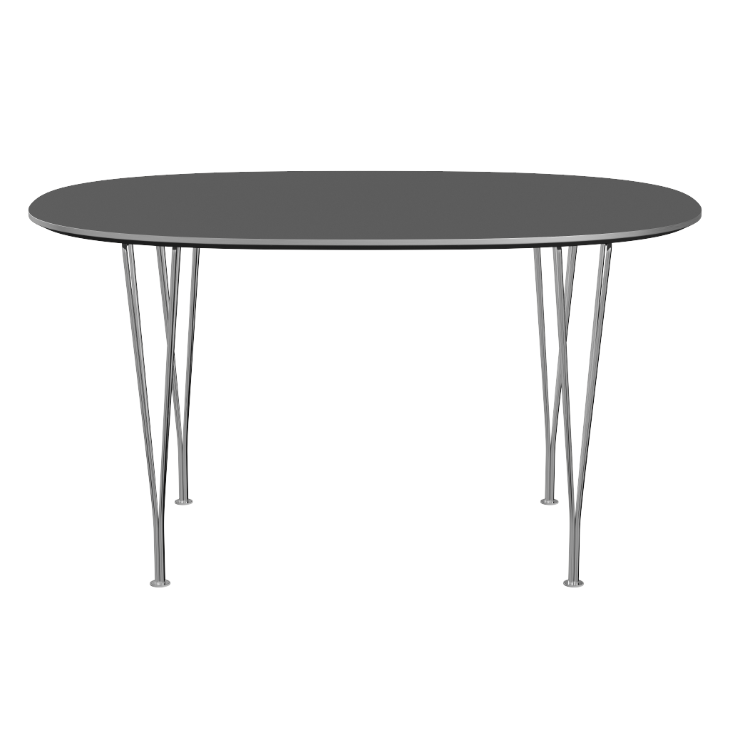 Superellipse spisebord af Piet Hein i grey bromo for Fritz Hansen