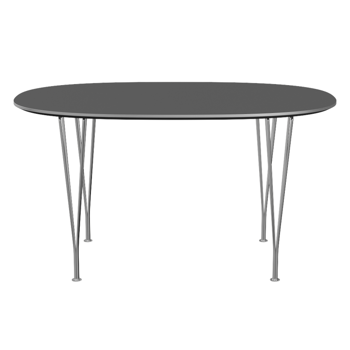 Superellipse spisebord af Piet Hein i grey bromo for Fritz Hansen