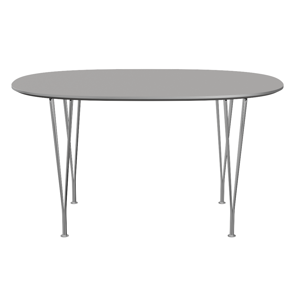 Superellipse spisebord af Piet Hein i grey efeso for Fritz Hansen