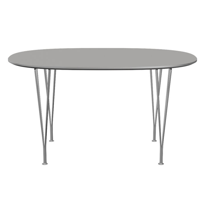Superellipse spisebord af Piet Hein i grey efeso for Fritz Hansen