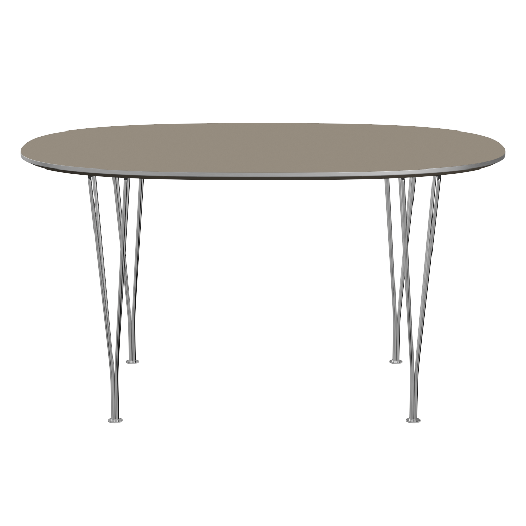 Superellipse spisebord af Piet Hein i brown ottawa for Fritz Hansen