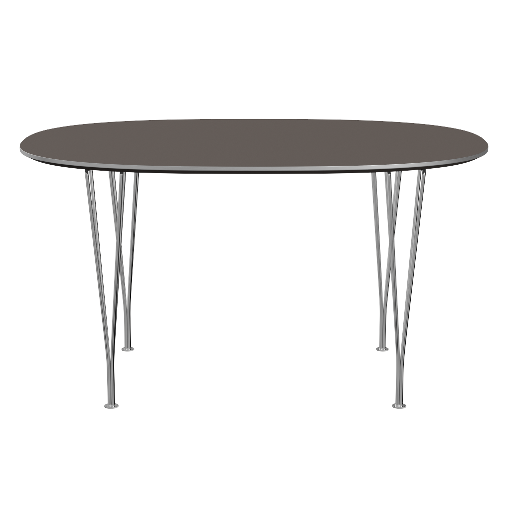 Superellipse spisebord af Piet Hein i grå for Fritz Hansen