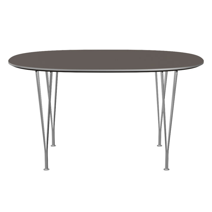 Superellipse spisebord af Piet Hein i grå for Fritz Hansen