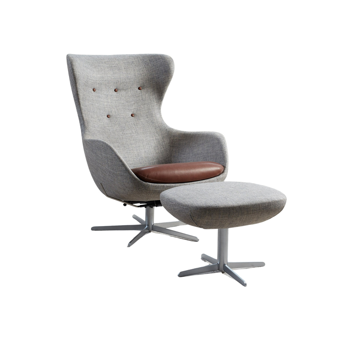 SL407 lænestol med fodskammel fra Søren Lund