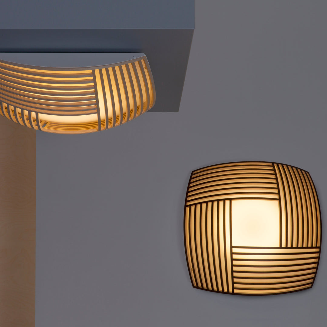 Kuulto loftslampe fra Secto Design på væg og i loft