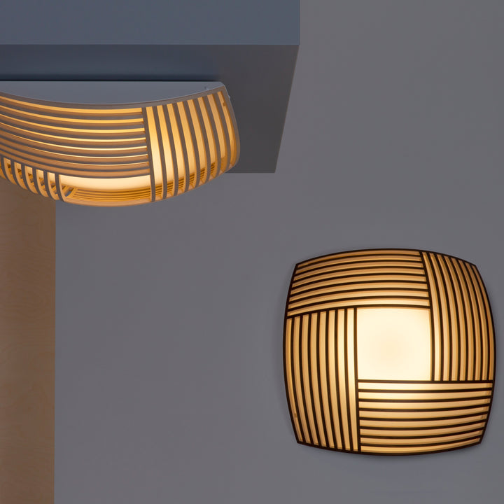 Kuulto loftslampe fra Secto Design på væg og i loft