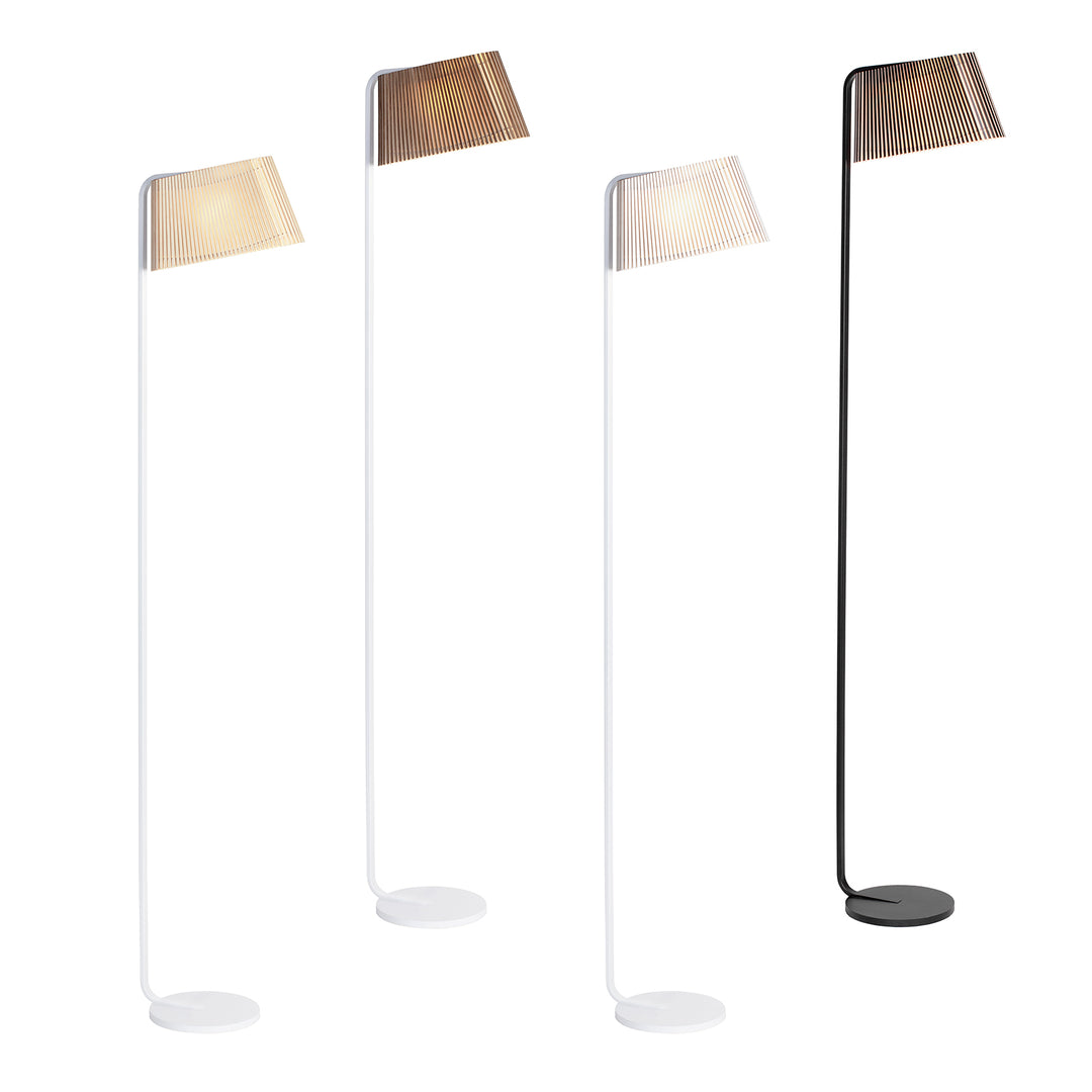 Owalo 7010 gulvlampe fra Secto Design i alle varianter